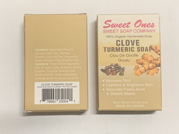 Rejuvenate and refresh your skin with the natural healing power of Clove and Turmeric Organic Soap, crafted to cleanse, soothe, and promote a clearer complexion. This soap blends the antiseptic and anti-inflammatory benefits of clove with the brightening and detoxifying properties of turmeric, offering an all-natural solution for healthier skin.