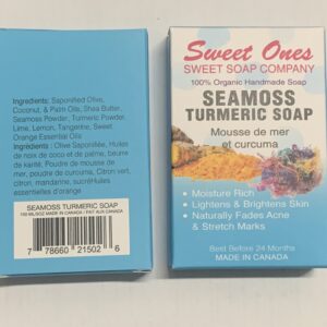 Indulge your skin with the nourishing benefits of Turmeric and Sea Moss Organic Soap, a luxurious blend of nature’s best ingredients designed to cleanse, hydrate, and brighten. Packed with turmeric’s powerful anti-inflammatory and antioxidant properties and the hydrating benefits of sea moss, this soap promotes a clear, radiant complexion while deeply nourishing your skin.