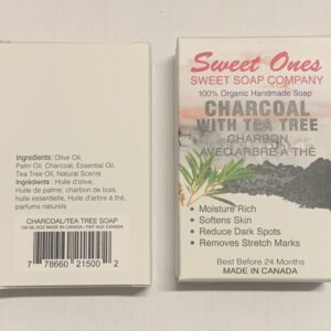 Cleanse and purify your skin with the natural power of Charcoal and Tea Tree Organic Soap, a deep-cleansing blend designed to detoxify, soothe, and refresh. Activated charcoal draws out impurities, toxins, and excess oils from the skin, while tea tree oil, known for its antibacterial and anti-inflammatory properties, helps to fight acne, soothe irritation, and balance the skin.