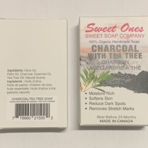 Cleanse and purify your skin with the natural power of Charcoal and Tea Tree Organic Soap, a deep-cleansing blend designed to detoxify, soothe, and refresh. Activated charcoal draws out impurities, toxins, and excess oils from the skin, while tea tree oil, known for its antibacterial and anti-inflammatory properties, helps to fight acne, soothe irritation, and balance the skin.