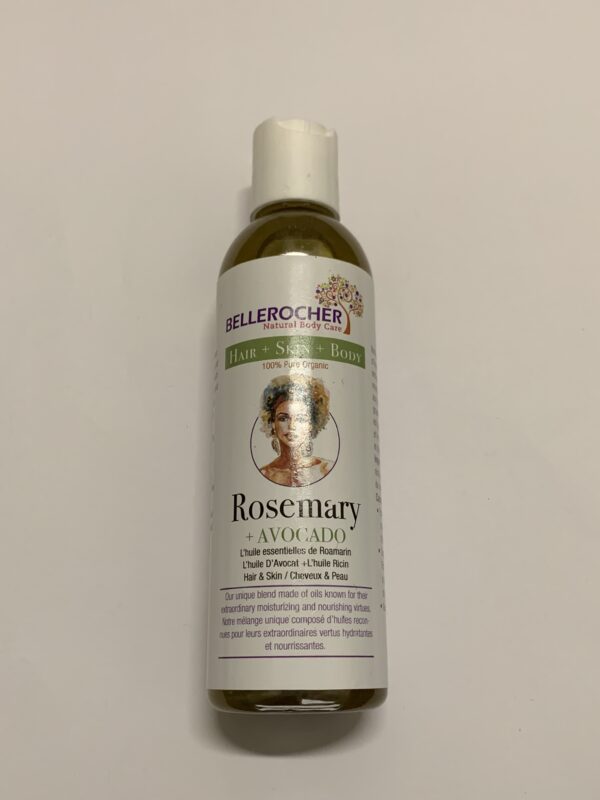 Revitalize your hair and skin with the powerful blend of Rosemary and Avocado Oil, designed to nourish, strengthen, and hydrate. Rosemary oil is known for its ability to stimulate the scalp, promote hair growth, and improve circulation, while avocado oil deeply moisturizes, restores, and strengthens hair and skin with its rich content of vitamins and fatty acids.
